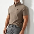 thumbnail image 5 of SAWOBUUN Mens Short Sleeve 1/4 Zip Shirt Quick Dry Breathable Stand Collar Top Lightweight Athletic Work T-Shirt, 5 of 6