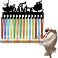 thumbnail image 7 of Dance Medal Holder Medal Hanger Display Rack Sports Hanging Athlete Awards Iron Small Wall Mount Decor with 14 Hooks Musical Note for Wall Home Badge Race Competition Medalist 11.4x5.1Inch, 7 of 7