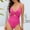Hot Pink womens swimsuits, variant on Womens Swimsuits Pimelu Bathing Suit for Women One Piece Swimsuit Cut out Bathing Suits for Women Summer Beach Twissted Knotted Strap Slim Swimwear Ladies Girls Backless Ruched Swimsuits