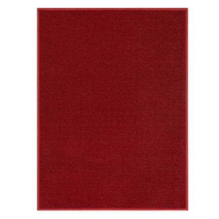 Ottomanson Classics Non-Slip Rubberback Modern Solid 2x3 Indoor Area Rug/Entryway Mat, 2'3" x 3', Red