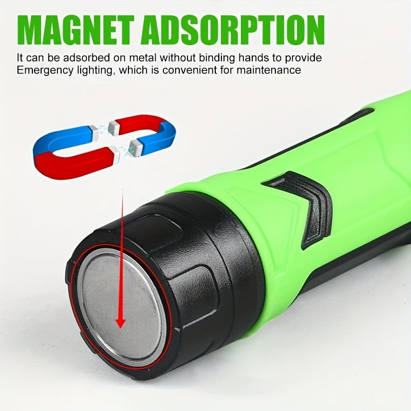 Rechargeable LED Neck Lamp - Hands-Free Flashlight with Magnetic Base, 500 Lumens Brightness, USB-C Charging, 2 Modes, Portable for Reading, Camping, Emergency, Bedside Use, Rechargeable Flashlight