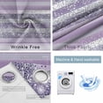 thumbnail image 2 of Fsddascl Purple Striped Blackout Curtains for Bedroom/Living Room, Thermal Insulated Kitchen Curtains, Monochrome Silverygeometric Lines Dots Grommet Darkening Window Treatment Drapes 52"x84"x2, 2 of 6