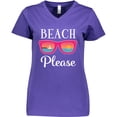 thumbnail image 3 of Inktastic Beach Please Sunglasses Gift Women's V-Neck T-Shirt, 3 of 5