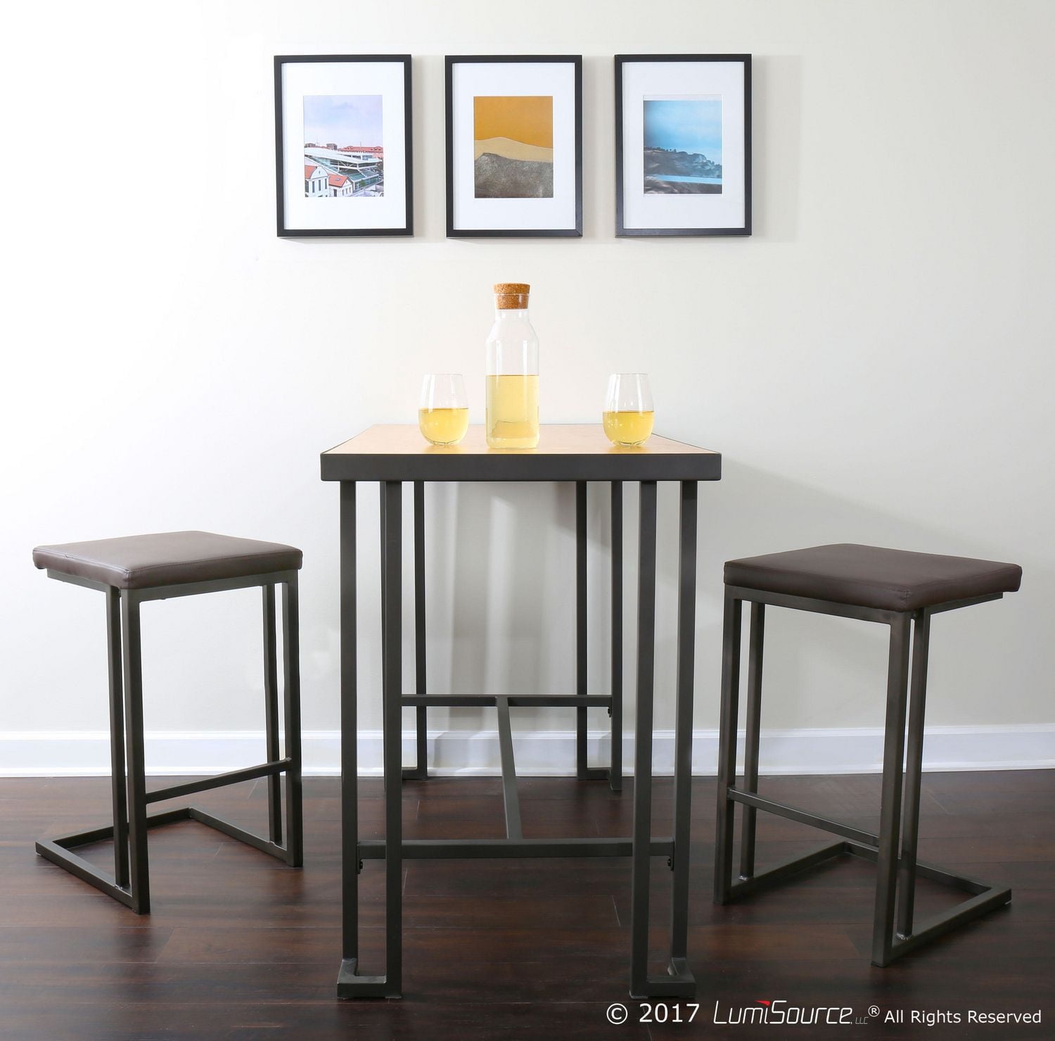 Table de comptoir industriel Roman, de LumiSource