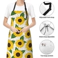 thumbnail image 6 of Lsque Sunflowers Waterproof Apron Chef Aprons for Men Heavy Duty Chemical Work Apron Extra Long Grilling Aprons with Adjustable Bib Apron, 6 of 9