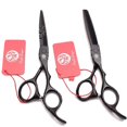 thumbnail image 2 of Juego de tijeras profesionales para cortar el cabello con filo de navaja afilado, tijeras de entresacar de barbero de 6 pulgadas., 2 of 2