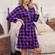 thumbnail image 4 of HongQid Womens Robe Lightweight Short Polyester Cotton Bathrobe Soft Ladies Sleepwear with Pockets and Belt, 4 of 7