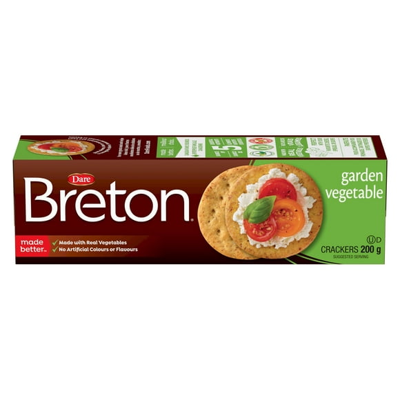 Breton Garden Vegetable Crackers, Dare, 200 gr