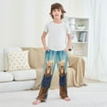 thumbnail image 5 of Iauyy Boys Pajama Pants for Boys-Cotton-Like Modal PJ Bottoms for Kids-Relaxed Fit-Soft Sleep Pants in Sizes 6Y-14Y (S-XL),Starlight and Moonlight, 5 of 8