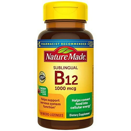 Nature Made Sublingual Vitamin B12 1000 mcg Micro-Lozenges  150 Count for Metabolic Health?