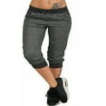 thumbnail image 1 of Female Sports Cropped Trousers Elastic Loose Drawstring Waist Pants, 1 of 6