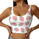 thumbnail image 1 of Fotbe Strawberry Sujetador Deportivo Largo sin Aros para Mujer con Almohadillas y Soporte Medio, Transpirable y Absorbente, Camiseta Tipo Chaleco o Tank Top-Small, 1 of 8