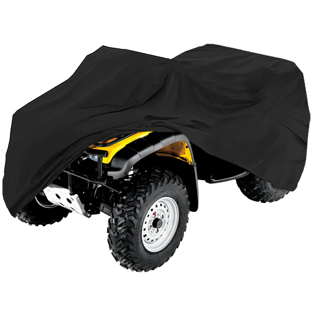 North East Harbor Superior All-Weather Water Repellent ATV Cover - Universal Fits up to 86" Length 4-Wheeler 4X4 ATV Black 300D Cover Protects From Rain, Dust, Snow, and Sun - 86'' L x 47'' W x 39'' H