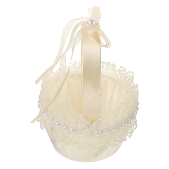 HONMEET Large Flower Basket Flower Girl Petals Plastic Holding Flowers Women Celebrations 1Pack