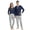 Light Grey Mel./Navy, variant on U2SKIIN Couples Matching Pajamas Set, Pullover Soft Cotton Loungewear Long Sleeve Pjs Sets