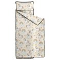 thumbnail image 2 of Unicorn and Star Beige Pattern Teens Toddler Nap Mat with Pillow, Sleeping Mat Bag for Preschool Daycare 60"x20", 2 of 6