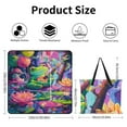 thumbnail image 2 of Cute Witch Frog Waterproof Picnic Blanket with Foldable Zipper, Suitable for Outdoor Use, Suitable for Travel, Camping, Beaches, Parks, Grasslands, Picnic Blanket Accessories, 2 of 7