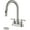 Brushed Nickel, variant on Bathroom Sink Faucet with Pull Out Sprayer, 2 Handles, Brushed Nickel, 3 Holes, 4 Inch, 360 Degree Swivel Spout