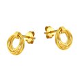 thumbnail image 5 of Infinite Ring Circles Gold-Plated Sterling Silver Stud Earrings, 5 of 5