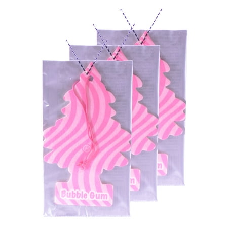 Little Trees Cardboard Hanging Car, Home & Office Air Freshener, Bubble Gum (Best Mouth Freshener Gum In India)