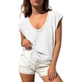 thumbnail image 2 of yillto Womens Short Sleeve Shirts Crewneck Basic Casual Loose Summer Tshirts Lightweight Soft Tops, 2 of 7