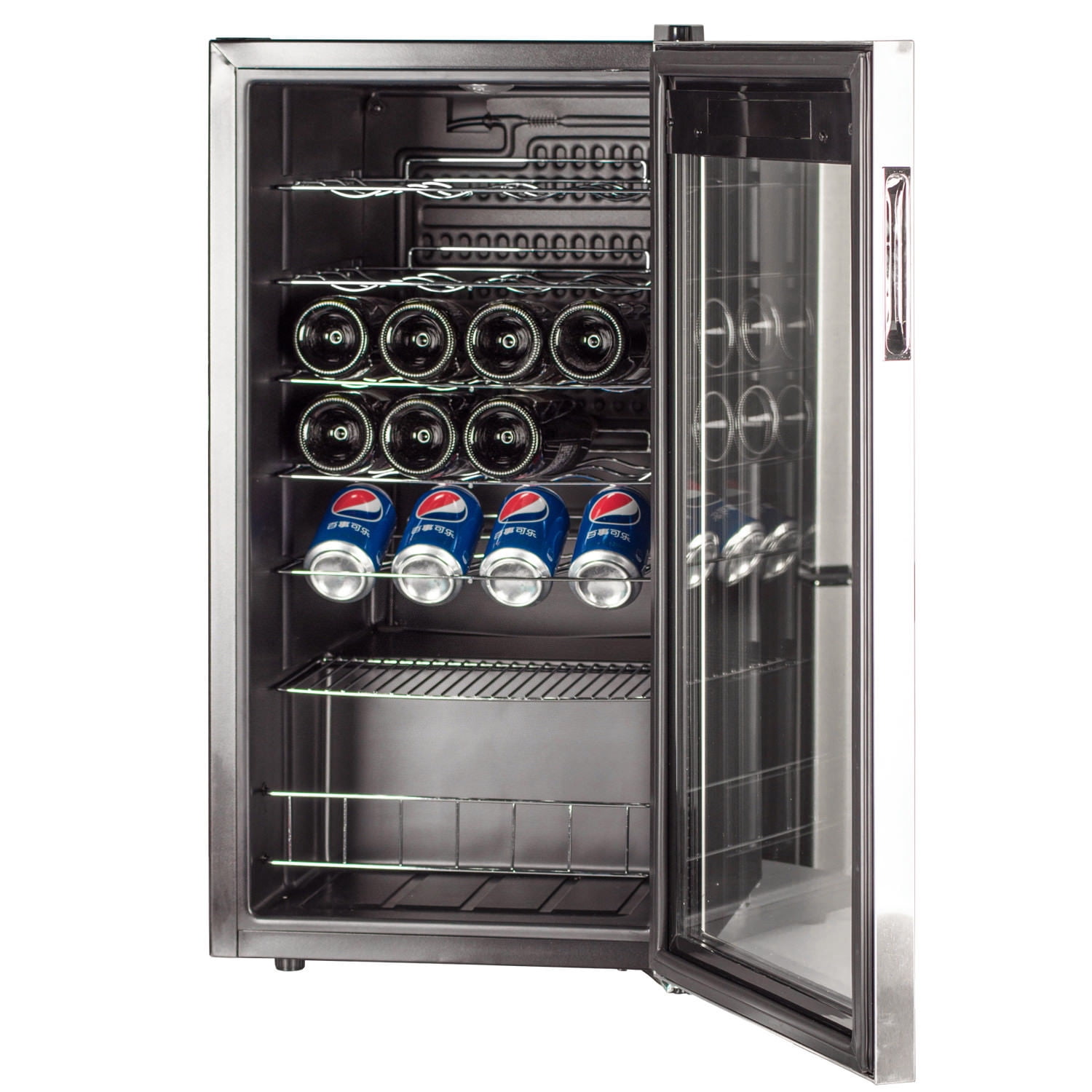 SMAD 28 Bottles 3.1 Cu ft Compressor Wine Champagne Cooler Refrigerator No Frost Wine Freestanding Fridges