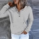 thumbnail image 3 of ICHUANYI Clearance Women's Hooded Color Long-sleeved Sweatshirt Casual Blouse Pullover Tops(Gray, XL) ICHUANYI WER2023081513196, 3 of 5