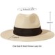 thumbnail image 2 of Sombrero Panamá enrollable de paja de ala ancha para mujer, cinturón con hebilla, sombrero para el sol de playa Fedora UPF50+ Vhermosa Gorras y Gorros, 2 of 6
