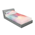 thumbnail image 2 of Ambesonne Colorful Fitted Sheet & Pillow Sham Set, Abstract Digital Paint, Twin, Multicolor, 2 of 2