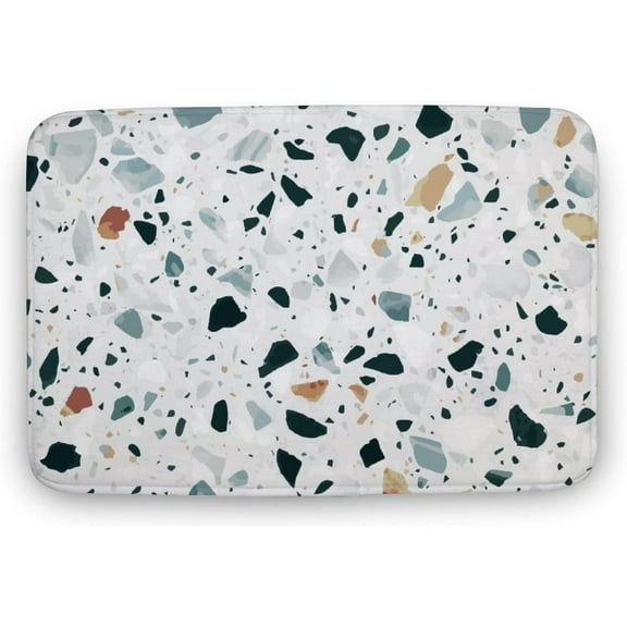 Gray Blue Stone Blocks Kitchen Mat and Rugs Cushioned Anti-Fatigue Kitchen mats 20"×32"Non Slip Waterproof Kitchen Mats and Rugs for Kitchen Floor Home Office Sink Laundry