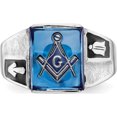 thumbnail image 4 of 14K White Gold Men's Masonic Ring (Size 10) Made In United States y4093m, 4 of 5