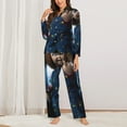 thumbnail image 3 of Lsque Chucky Pattern Long Sleeve Pajama Set for Women - Soft 2-Piece Sleepwear and Loungewear Set with Pockets, Comfy Nightwear, 3 of 8