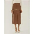 thumbnail image 2 of Faux Leather Pocket Detailed Midi Skirt, 2 of 5