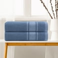 thumbnail image 3 of REGALWOVEN Cotton Bath Towels Set, 2 Pack Soft, Highly Absorbent and Quick Dry Towels Bathroom Blue 28' x 56', 3 of 8