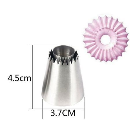 

2 Size DIY Nozzle Stainless Steel Dessert Cake Decorating Tips Kitchen Accessories Cookie Bis Icing Pipe Cream Pastry Bag