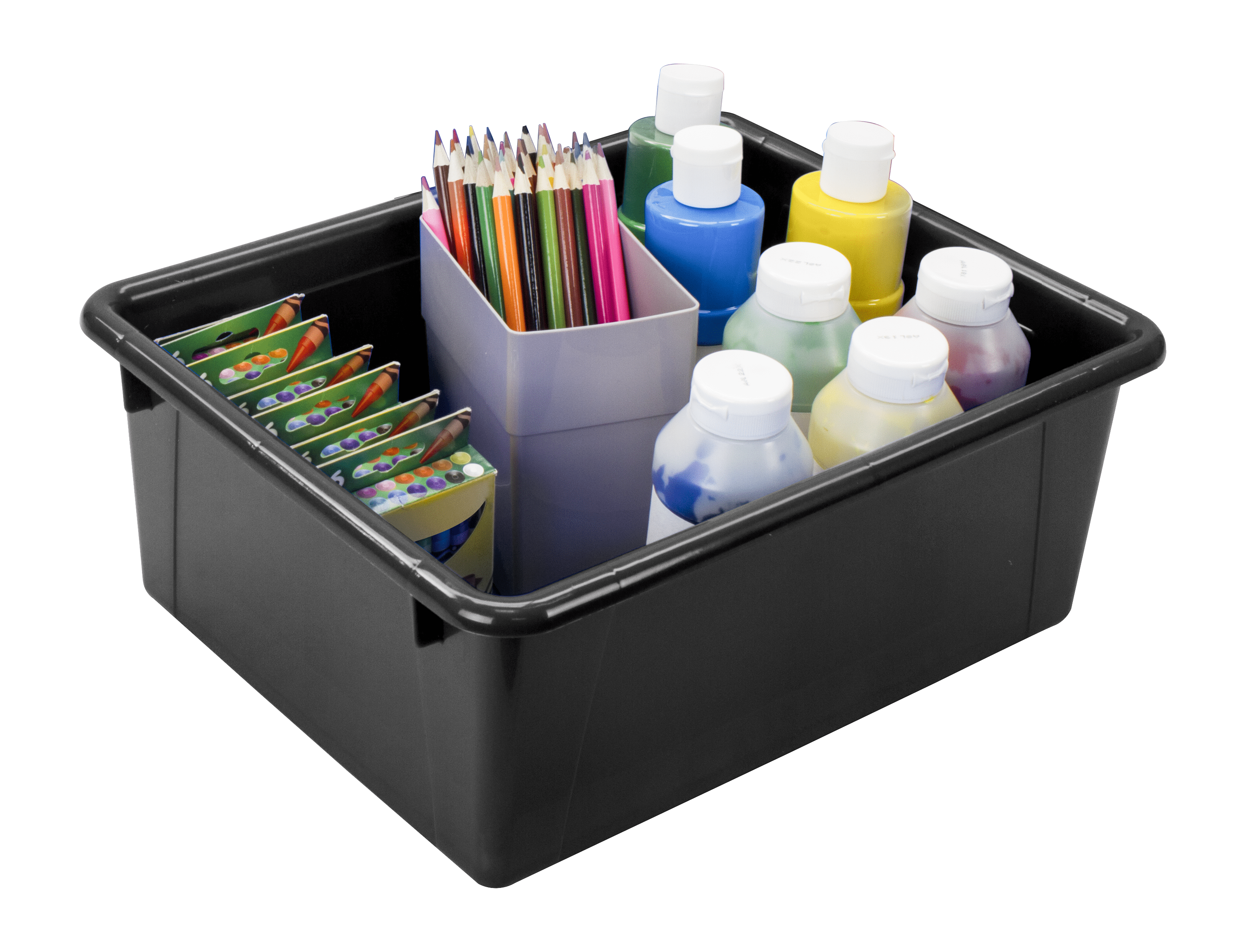 Pen+Gear Deep Plastic Letter Tray, Letter Size Paper Sorter, Black, 5-Pack