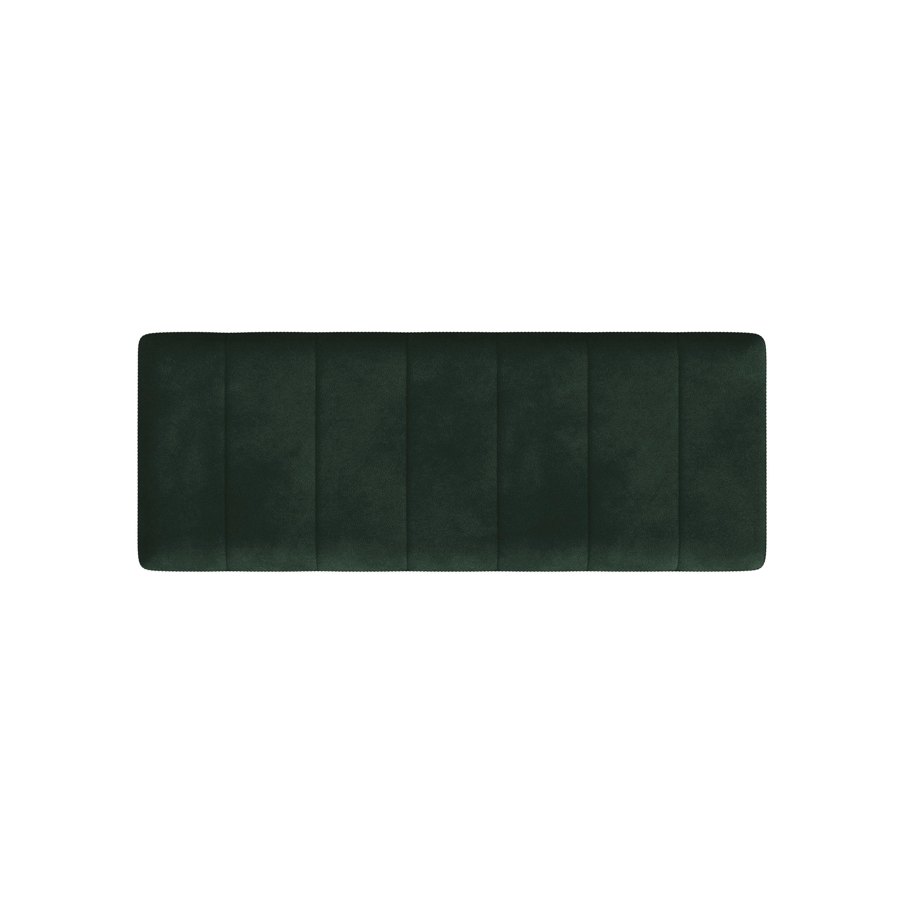 HomePop Theodore Metal & Faux Suede Bench, 42.5"W x 16"D x 19"H, Deep Forest Green/Black