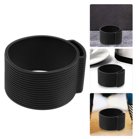BESTYASH 2Pcs Portable Manual Coffee Grinder Sleeve Black Silicone Cover Protective Case for Travel
