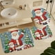 thumbnail image 1 of Juego de tres alfombrillas navideñas para baño, lavables, resistentes al desgaste, ideales para decoración navideña. Alfombrillas de poliéster., 1 of 6