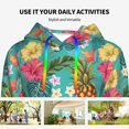 thumbnail image 4 of Daiia Pineapple Pattern Women's Fashion Hoodies & Sweatshirts with Kangaroo Pocket Hooded Sweatshirt with Eye-catching Drawstrings-X-Large, 4 of 7