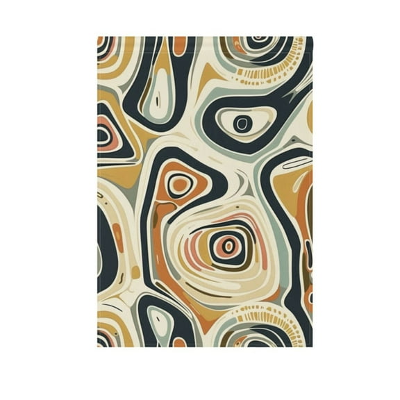 Abstract Boho Curves Garden Flag 12"x18" Double-Sided Yard Flags for Outside Outdoor All Seasonal Decoration
