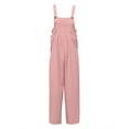 thumbnail image 5 of JJHGVB Overalls for Women Rompers for Mom Popular Women's Pants Solid Color Women's Casual Pants Overalls Cargo Pants Women Women Jumpsuit Pink 2XL, 5 of 5