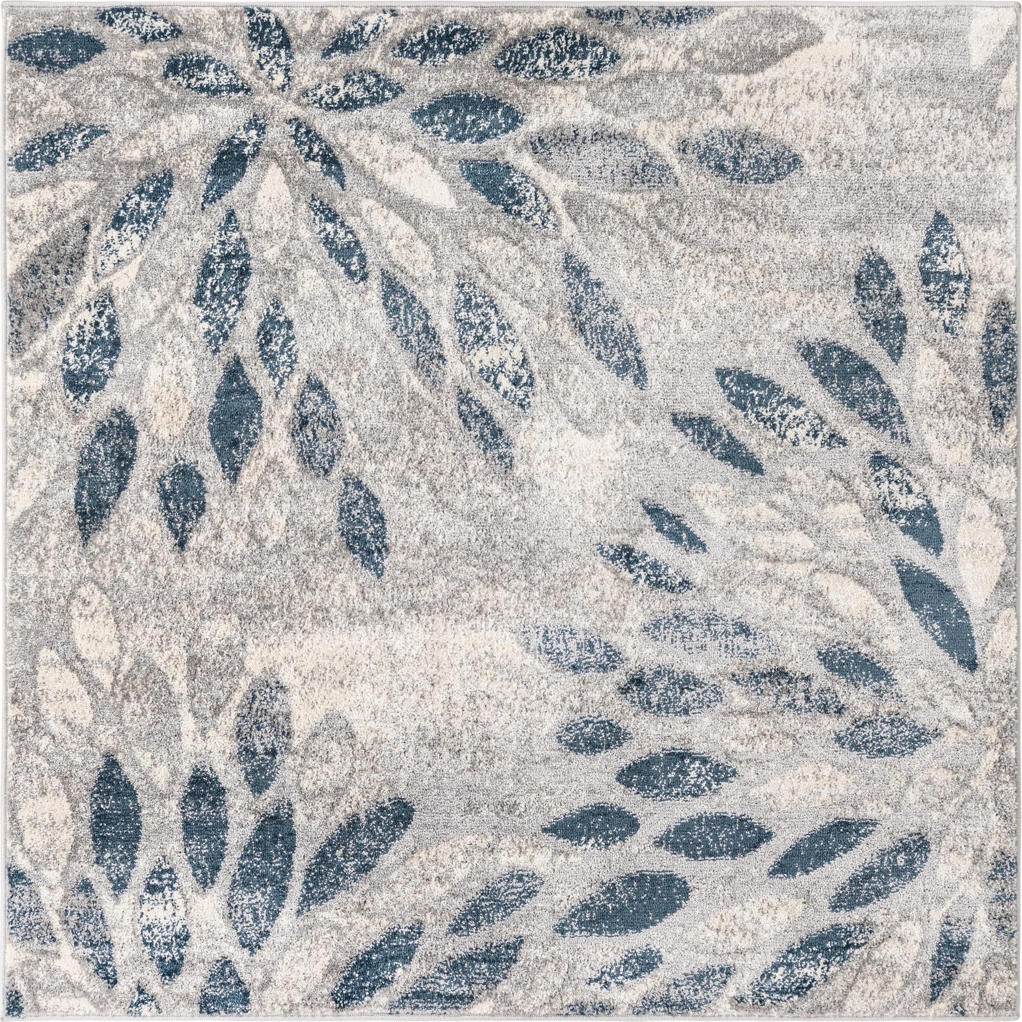 Unique Loom Rhett Sumter Rug , 5' 0" x 5' 0" ,Gray