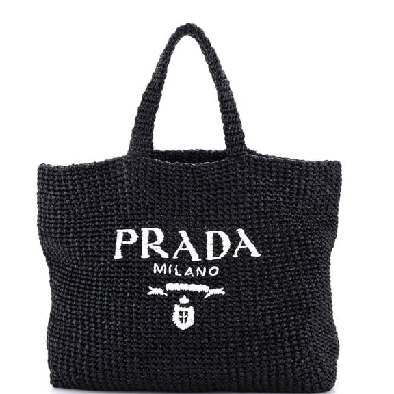 Pre-Owned Logo Tote Raffia Large By Rebag