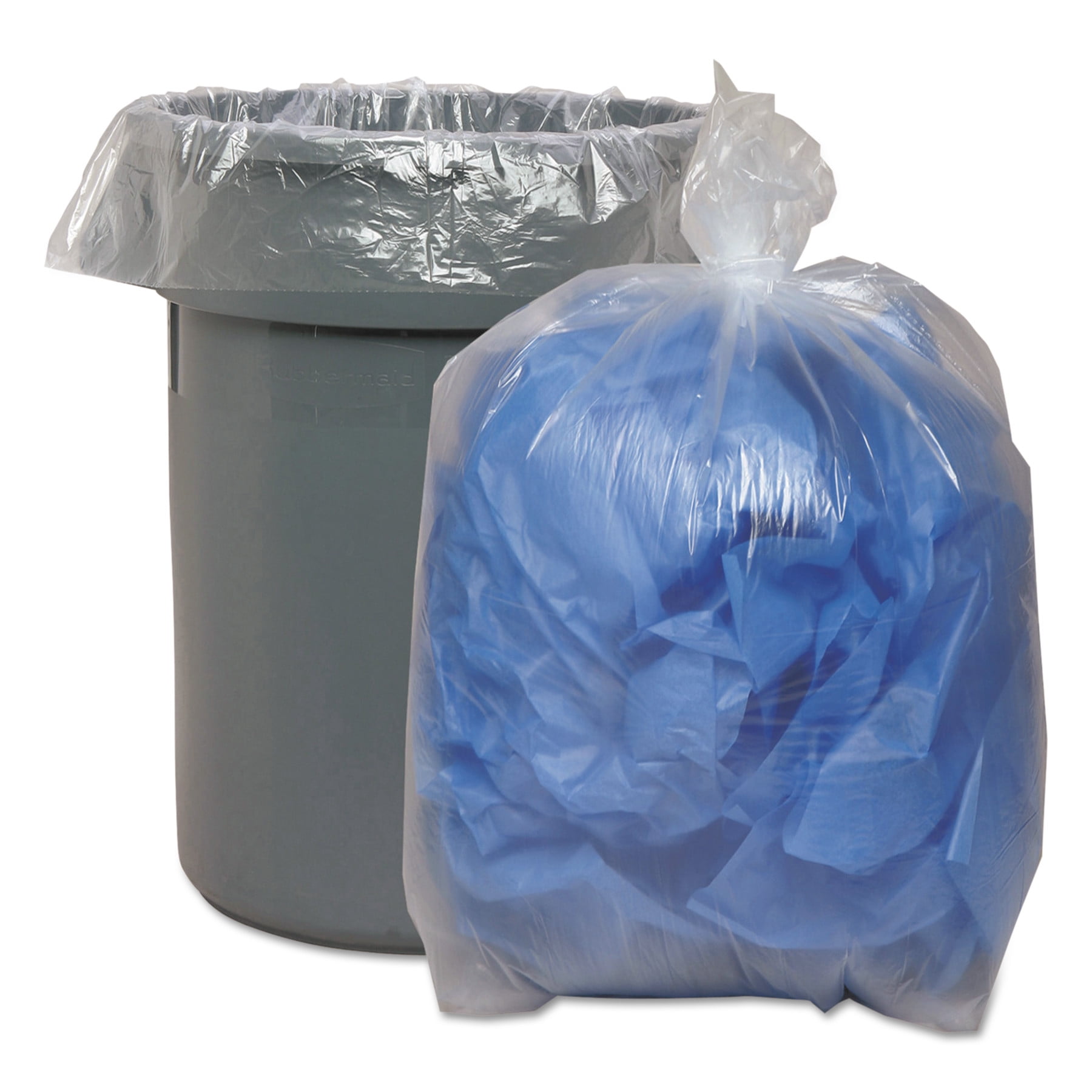 NEW 100 pcs Low Density 1 Mil 40" x 46" 40-45 gallon Trash Can Liner Bag CLEAR 