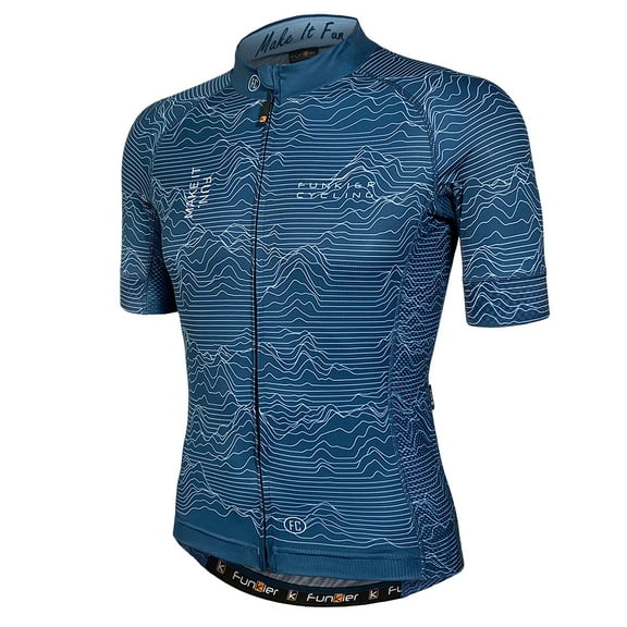 Funkier Mirano Gents Pro Short Sleeve Jersey in Blue - X-Large