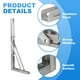 thumbnail image 3 of Soportes de estante de pared plegables Uxcell, soporte de estante montado en la pared de acero inoxidable resistente, ahorrador de espacio para mesa de 15", 3 of 7
