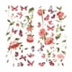 thumbnail image 1 of 2 pegatinas de pared de mariposa, pegatinas de pared de hojas y flores, decoración artística de pared para guardería infantil, 1 of 7