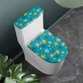 thumbnail image 2 of HELLHERO Starfish Pattern Fits All Toilet Shapes Stretch Fit 2 Piece with Soft Toilet Lid Seat Cover Set Easy Care, 2 of 7