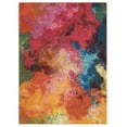 thumbnail image 2 of 8' X 11' Navy Blue Red and Orange Abstract Non Skid Area Rug, 2 of 5